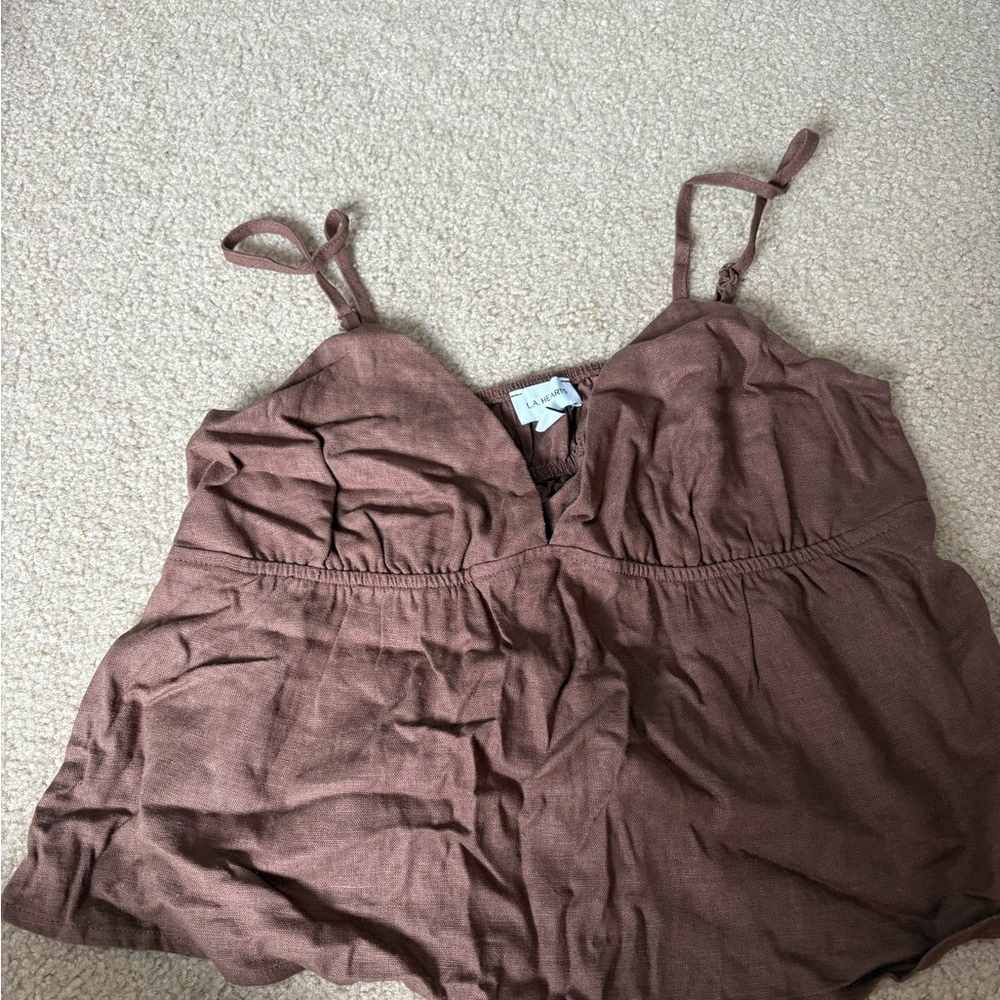 La Hearts Brown Camisole Top
